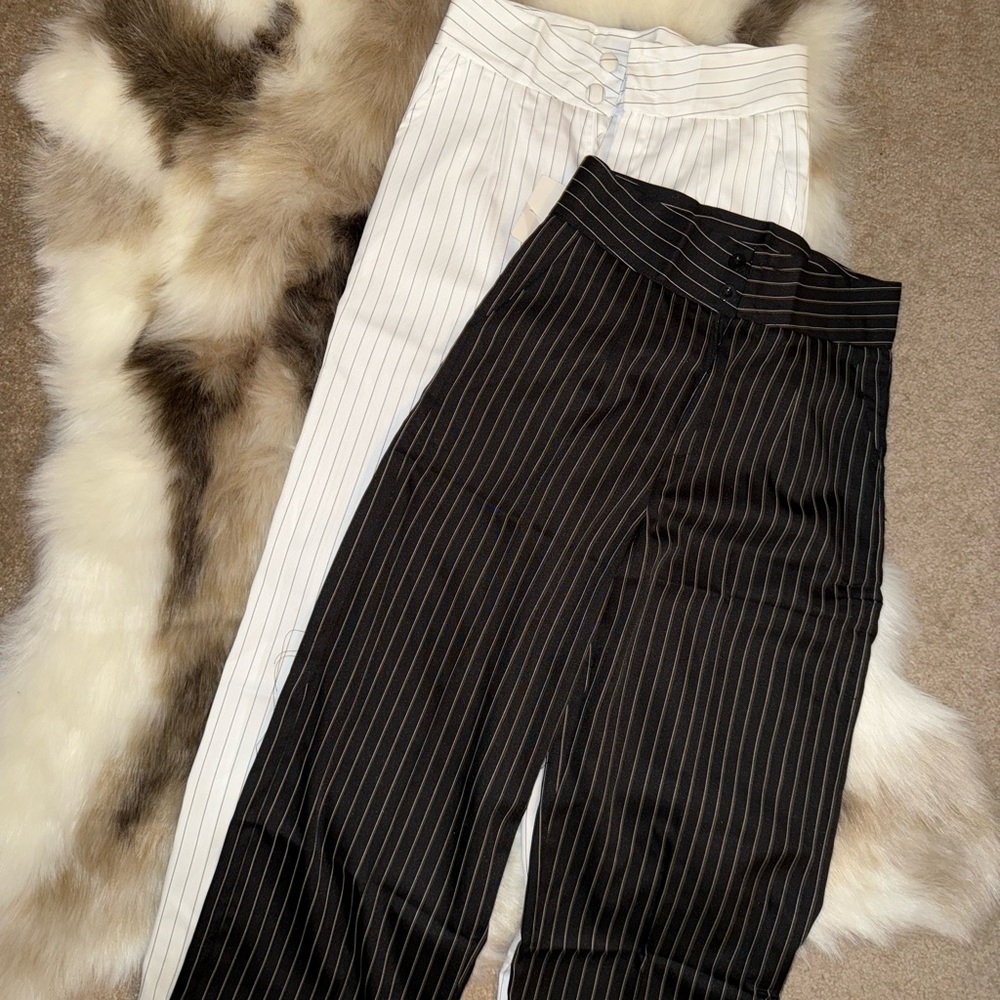 wide leg stripped pants